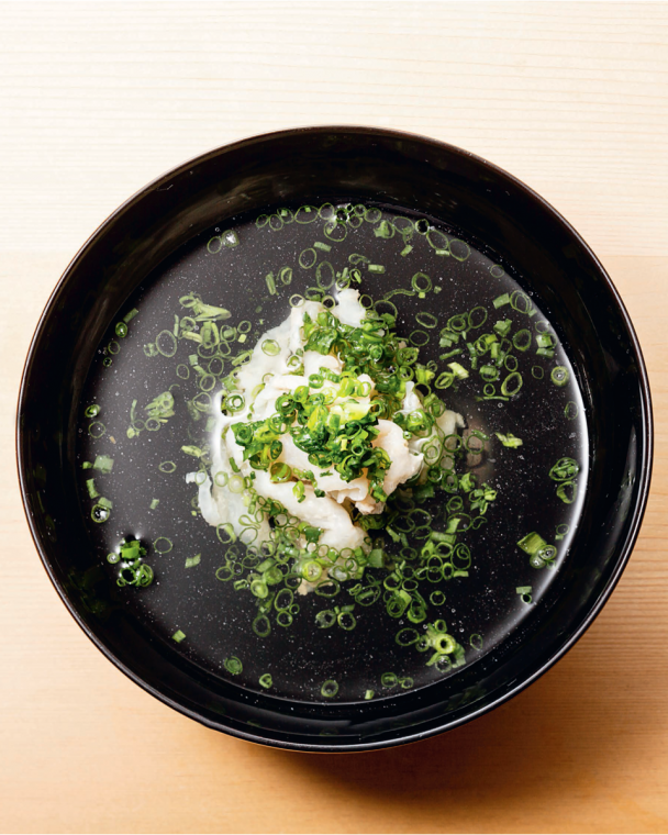 Miso soup.
