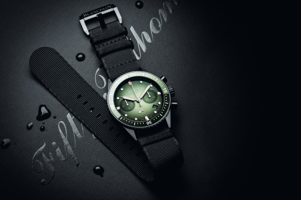A Bathyscaphe Chronographe fitted with the optional NATO strap.