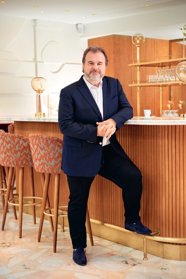 Pierre Hermé in his Beaupassage café in the 7th arrondissement, Paris.