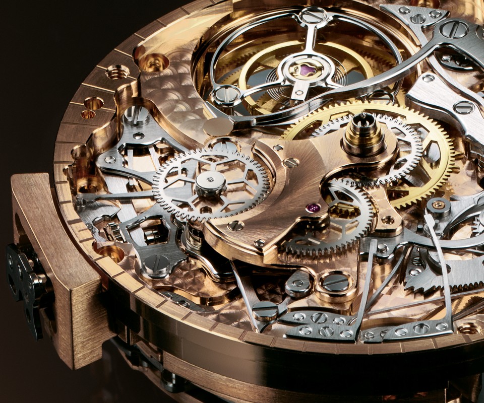 The dial side of the movement.
