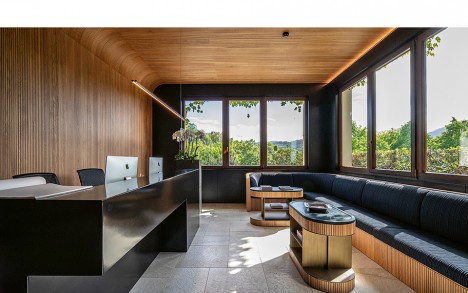 The reception area of Martín Berasategui's restaurant in Lasarte.
